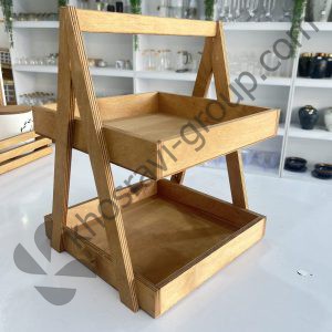 استند دوطبقه مربع (دسته وسط)